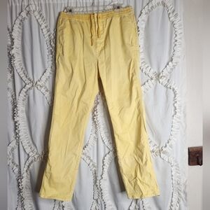 MOTHER Yellow Pants Snap Back Pocket Cotton Casual sz 29